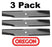 3 Pack Oregon 91-502 Mower Blade for Dixie Chopper 30227-50