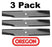 3 Pack Oregon 91-502 Mower Blade Fits Jacobsen 302227-50X