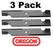 3 Pack Oregon 91-505 High Lift Mower Blade for Toro 50" 718Z