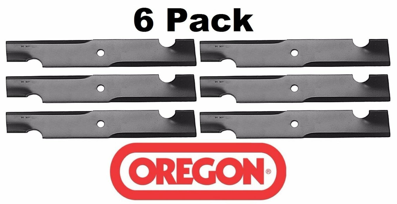 6 Pack Oregon 91-505 High Lift Mower Blade for Toro 50" 718Z