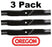 3 Pack Oregon 91-527 Mower Blade Fits Jacobsen 30227-60X