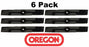 6 Pack Oregon 91-535 Mower Blade for Grasshopper 320238 52" Contour Blade