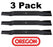 3 Pack Oregon 91-547 Mower Blade Grasshopper 320242