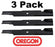 3 Pack Oregon 91-620 Mower Blade Fits DR 152871