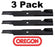 3 Pack Oregon 91-620 Mower Blade for Great Dane D18086A 48"