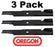 3 Pack Oregon 91-620 Mower Blade Gravely 04919100