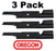 3 Pack Oregon 91-621 Mower Blade Fits DR 152871