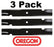 3 Pack Oregon 91-622 Mower Blade Fits Ferris 5101756s