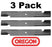 3 Pack Oregon 91-626 Mower Blade for Scag A48111 481708 48111 61"