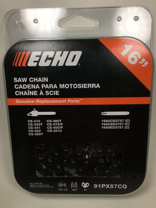 Genuine Echo 91PX57CQ 16" 3/8" .050" 57 DL Saw Chain Loop OEM