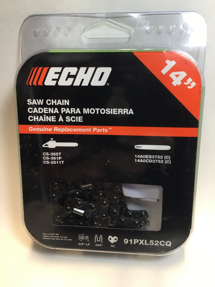 Genuine Echo 91PXL52CQ 14" .050" 3/8" Low Pro 91PX Chainsaw Chain Loop