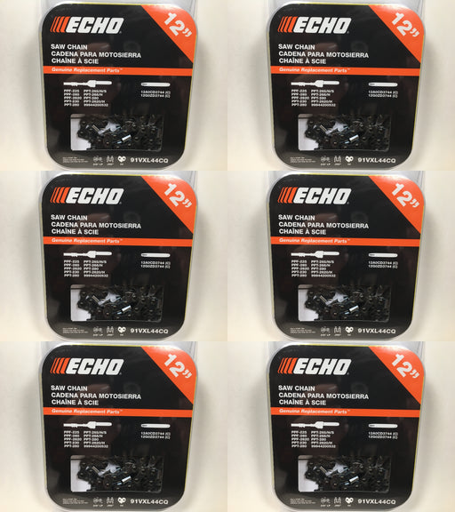 6 PK Genuine Echo 91VXL44CQ 3/8" .050" 44 DL Low Profile Saw Chain Loop OEM