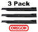3 Pack Oregon 92-013 Mower Blade Fits Jacobsen 3007759