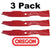 3 Pack Oregon 92-028 Mower Blade for Exmark 103-6393