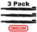 3 Pack Oregon 92-035 Mower Blade Fits Dixon 12339 13923 13961