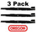 3 Pack Oregon 92-035 Mower Blade Fits Ferris 48112 48113 481709