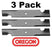 3 Pack Oregon 92-036 Mower Blade Fits DR 152871