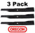 3 Pack Oregon 92-044 Mower Blade for Hustler 795526 52" Mini Z Side Discharge