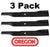 3 Pack Oregon 92-044 Mower Blade fits Dixie Chopper 30227-52T 30227-52X