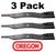 3 Pack Oregon 92-048 Mower Blade for Kubota K5617-34330 54" ZG2354