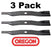 3 Pack Oregon 92-049 Blade Fits Kubota K5647-34340 K5647-97530 K5668-97530 60"