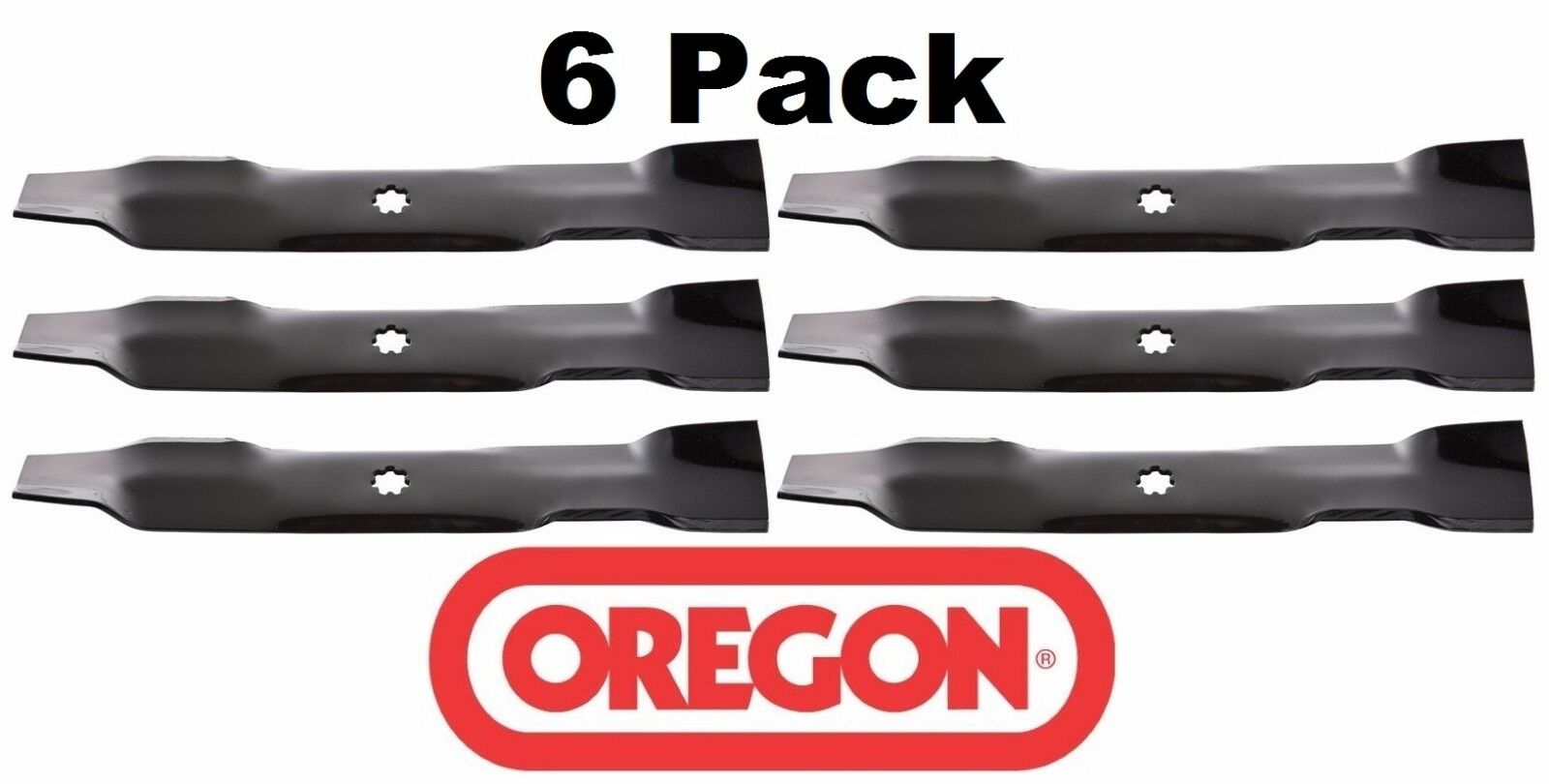 6 Pack Oregon 92-105 Mulching Mower Blade for John Deere GX21786 48" 100 Series