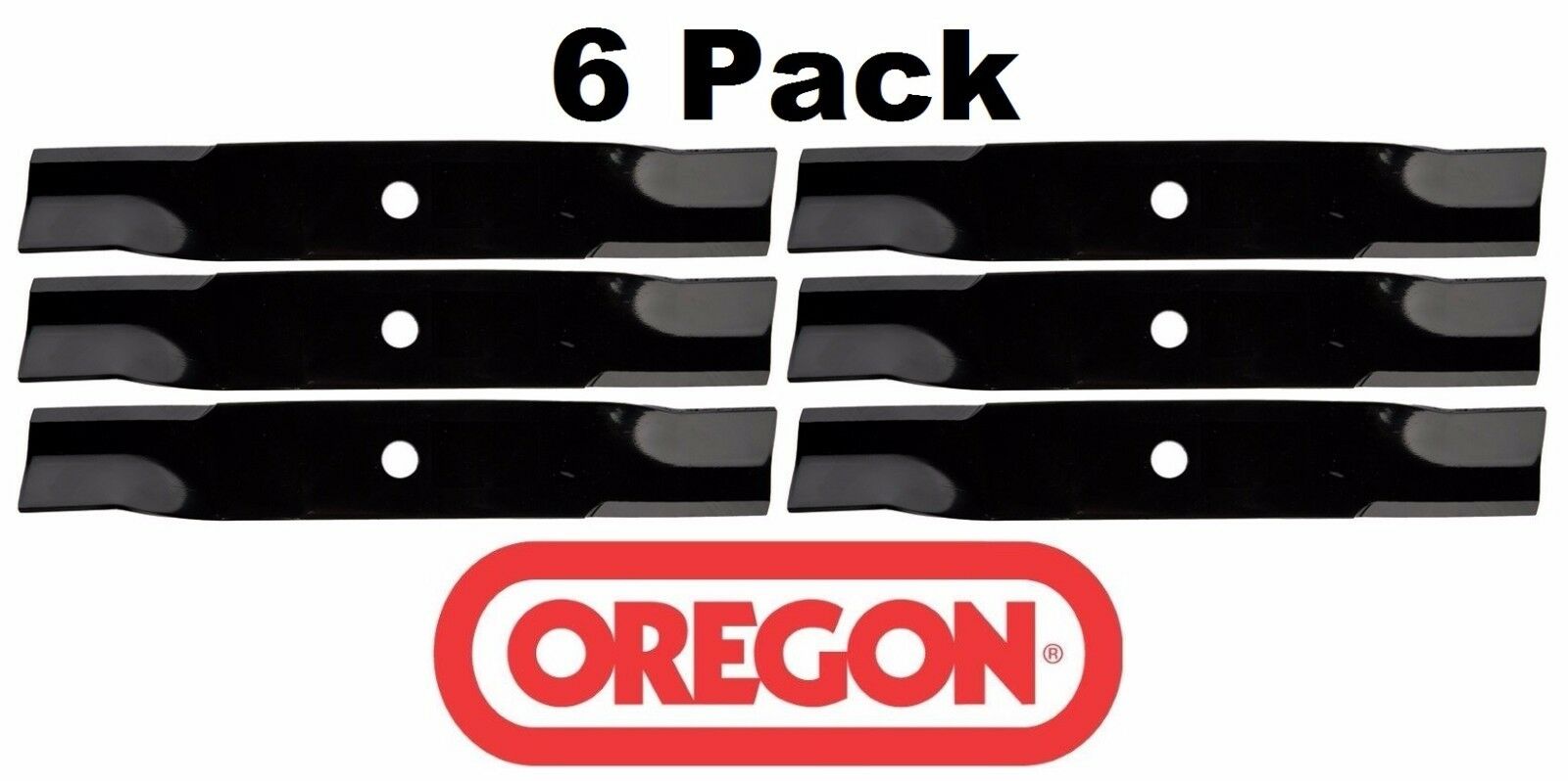 6 Pack Oregon 92-118 High Lift Mower Blade for John Deere M144652 54" Z Trak