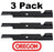 3 Pack Oregon 92-209 Mower Blade Fits Encore 543294