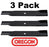 3 Pack Oregon 92-737 Mower Blade Fits Hustler 795757 795757X 795757Y