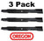 3 Pack Oregon 92-738 Mower Blade Fits Hustler 797704 797704X 797704Y