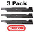 3 Pack Oregon 93-005 Mower Blade for Husqvarna Turf 483046 48" W32 W48