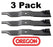 3 Pack Oregon 93-009 Mower Blade Fits Bobcat 112111-01