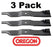 3 Pack Oregon 93-009 Mower Blade Fits Jacobsen 112111-01