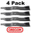 4 Pack Oregon 93-009 Mower Blade Fits Bobcat 112111-01