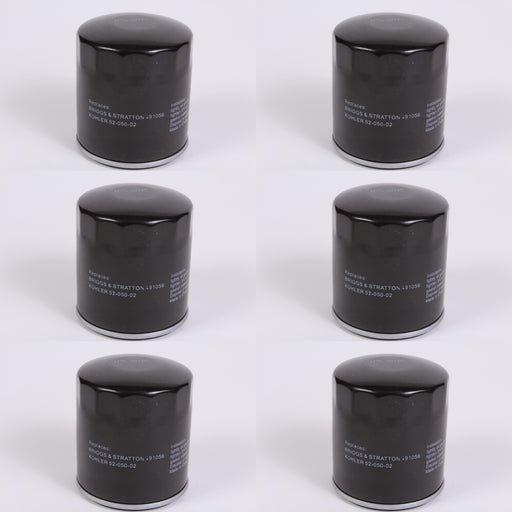 6 Pack Oil Filter Fits Kohler 52-050-02-S B&S 491056 Onan 122-0645