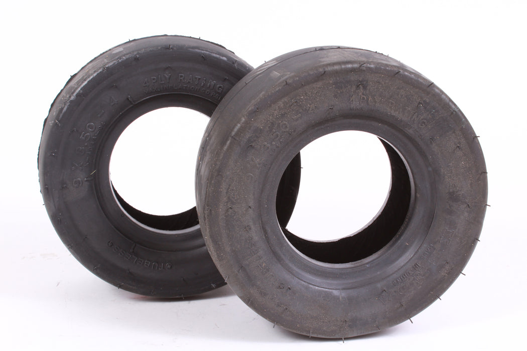 2 Pack Martin Wheel 9354-4SM-I 9x350-4 Smooth Tread Tire 4 Ply K404LG