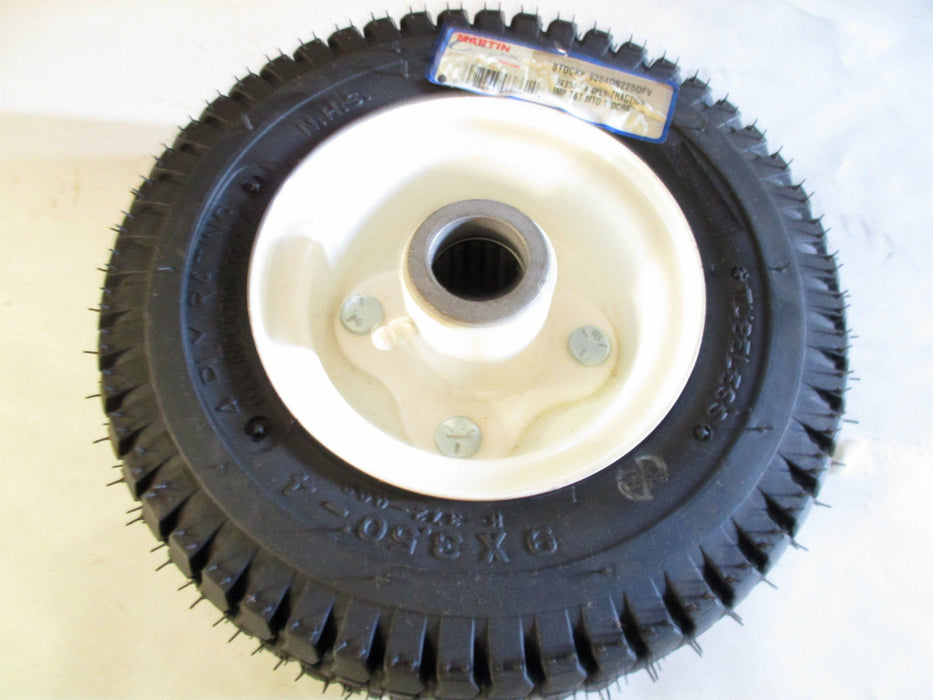 Martin 9354DB225OFV 9X350-4 4 Ply Turf Wheel & Tubeless Tire 1" OCRB
