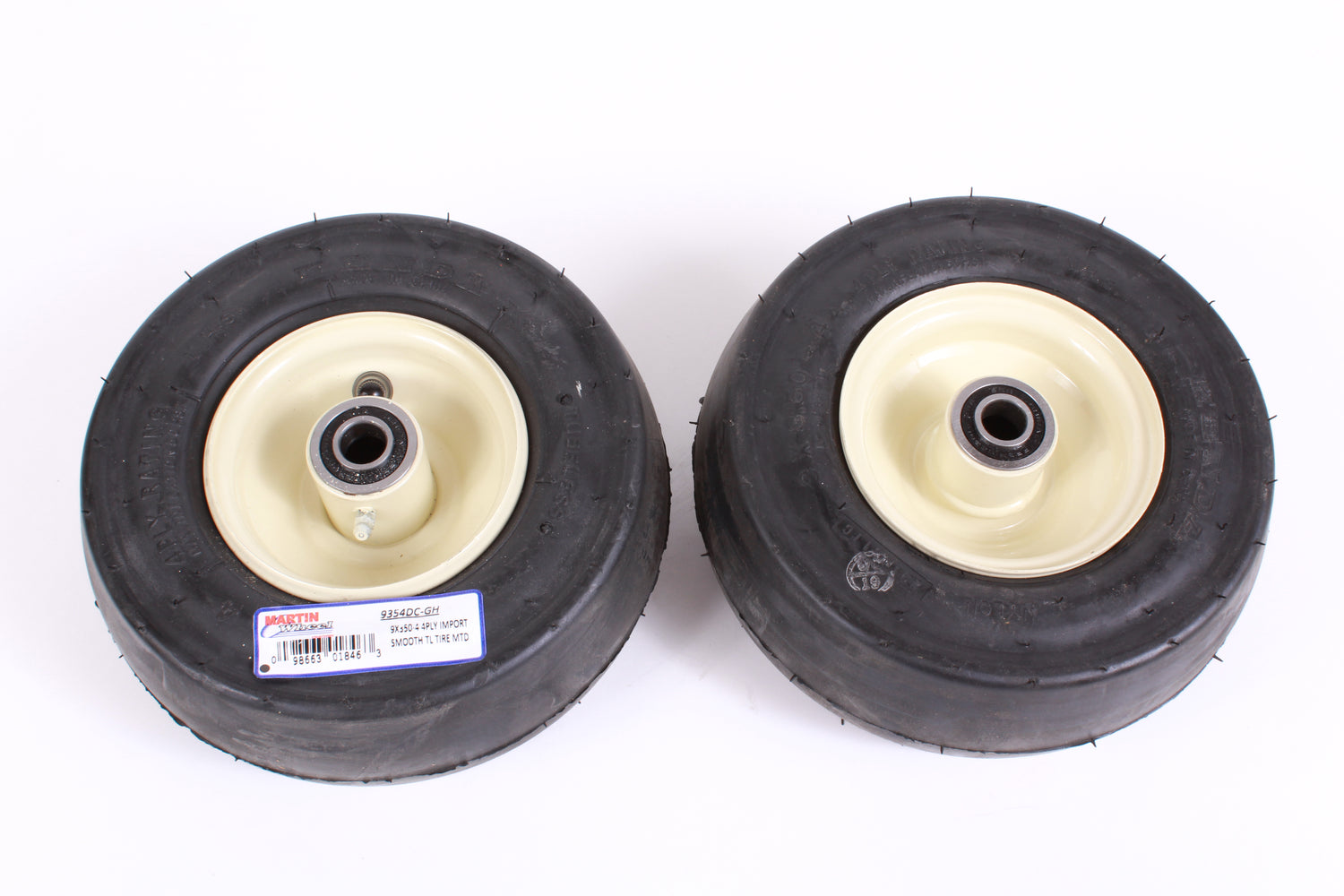 2 Pack Martin 9354DC-U-GH Flat Free Caster Wheel For Grasshopper 913648 9x350-4