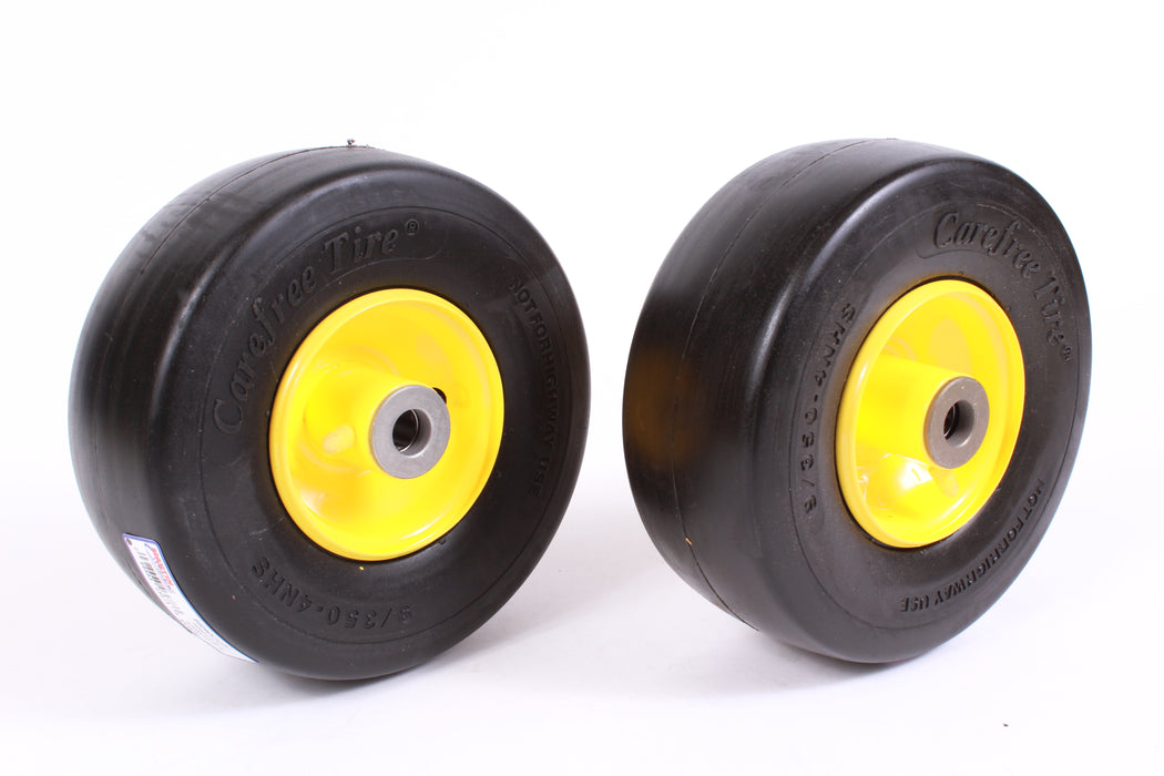 2 Pack Martin 9354DC-U-JD Flat Free Caster Wheel For John Deere AM11510 9x3.50-4