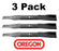 3 Pack Oregon 95-024 Mower Blade Fits Husqvarna 1935957 532850972 544080204