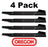 4 Pack Oregon 95-031 Mower Blade fits Craftsman 121263X 123431X 143978X