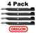 4 Pack Oregon 95-038 Mower Blade fits Craftsman 127842