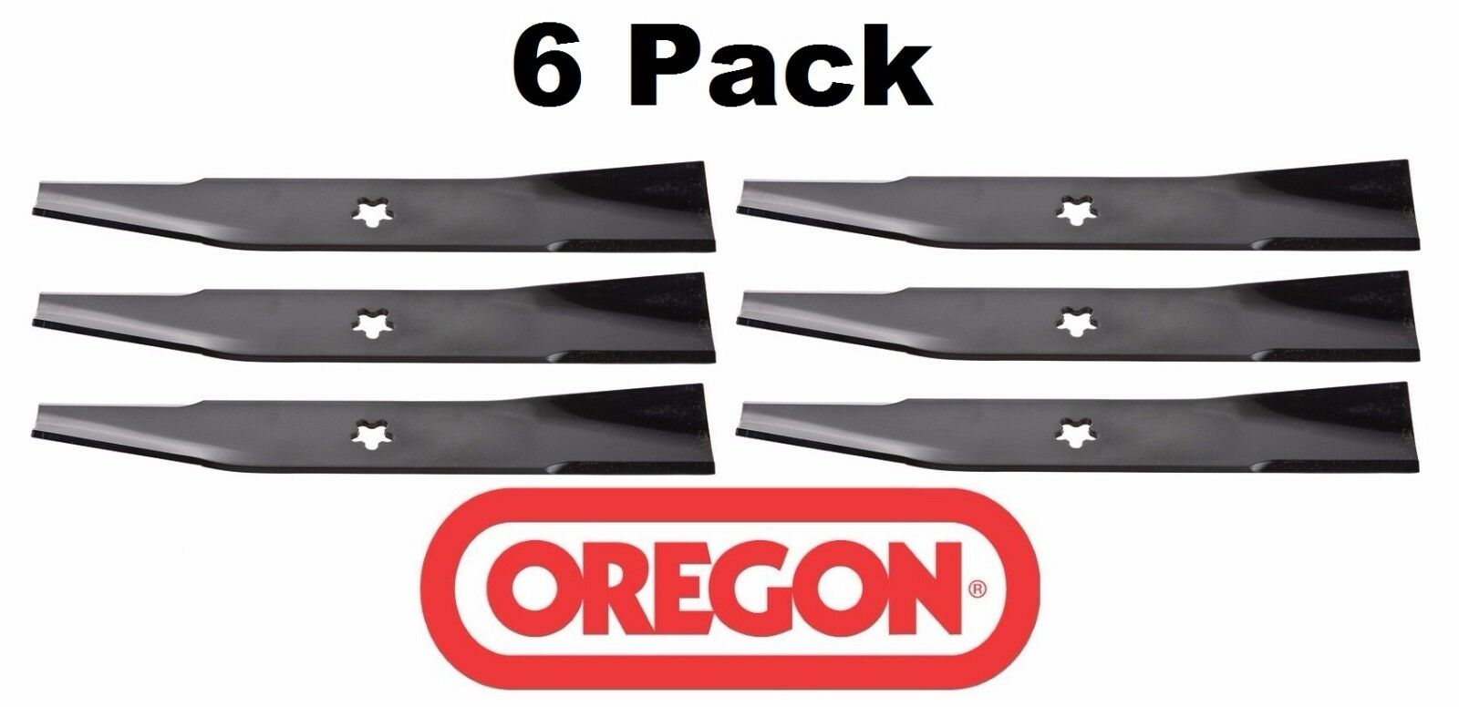 6 Pack Oregon 95-049 HD Mower Blade for AYP Sears 130652 44"