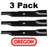 3 Pack Oregon 95-058 Mower Blade Fits AYP 106038X 121657X