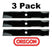 3 Pack Oregon 95-068 Mower Blade Fits Ariens 21547939 21547257