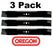 3 Pack Oregon 95-071 Mower Blade Fits Husqvarna 531307235 532159267