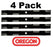 4 Pack Oregon 95-074 Mower Blade Fits Dixon 532405380