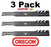 3 Pack Oregon 95-088 Mower Blade Gator G3 fits Dixon 539112078