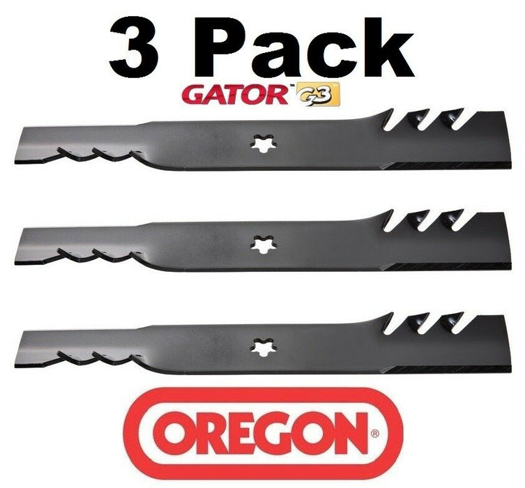 3 Pack Oregon 95-088 Mower Blade Gator G3 fits Dixon 539112078