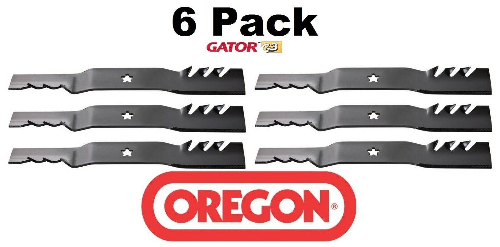 6 Pack Oregon 95-605 Gator G3 Mower Blade Fits Allis Chalmers 21546235 21546848